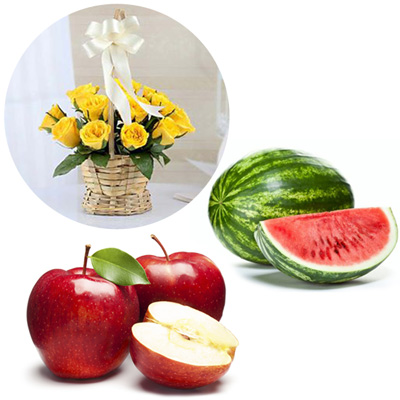 "Fruits N Flowers Hamper - code15 - Click here to View more details about this Product